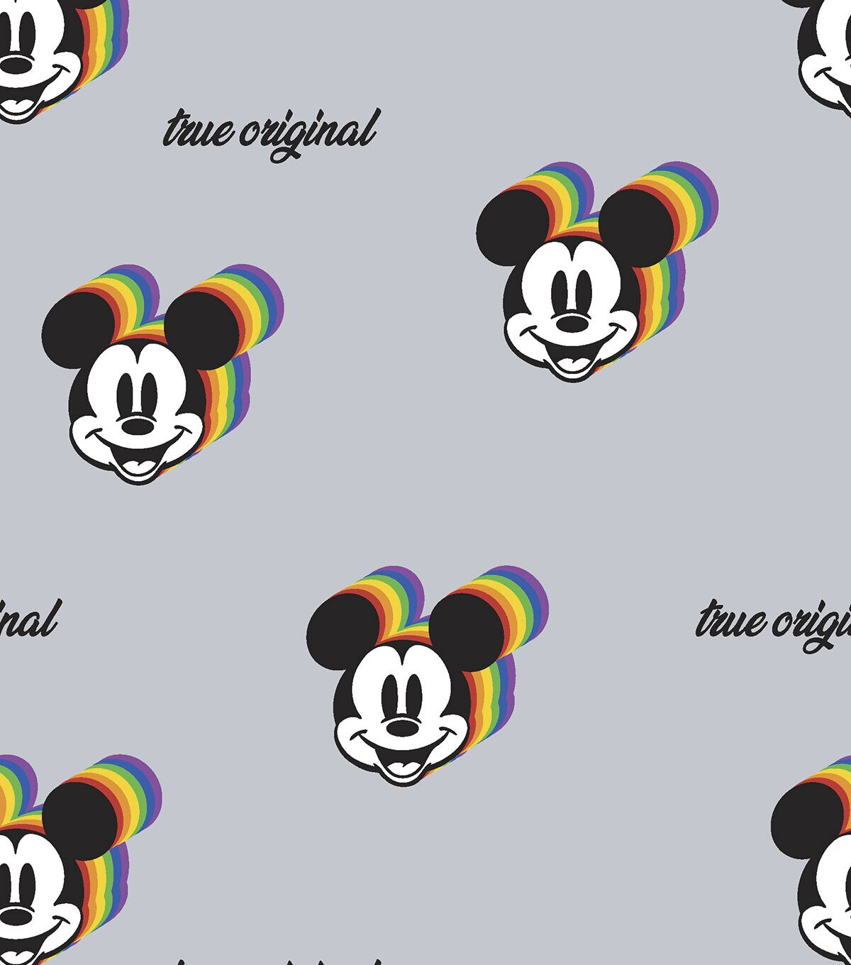 Disney Pride Mickey Badge Flannel Fabric