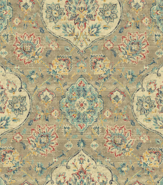 Surface Style 20.5' x 18' Taupe Caspian Peel & Stick Wallpaper