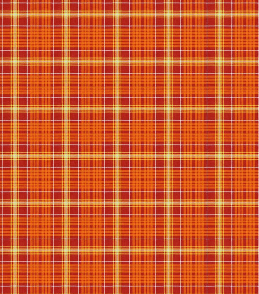 Rust Mustard Plaid Super Snuggle Flannel Fabric