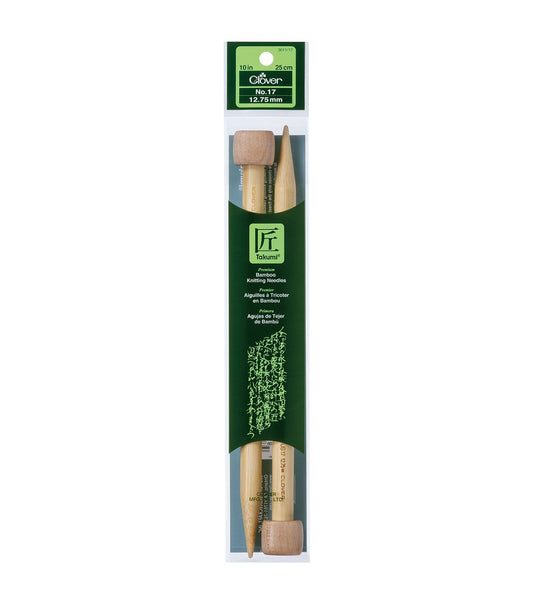 Takumi Bamboo Single Point Knitting Needles 10 Size 17/12.75mm