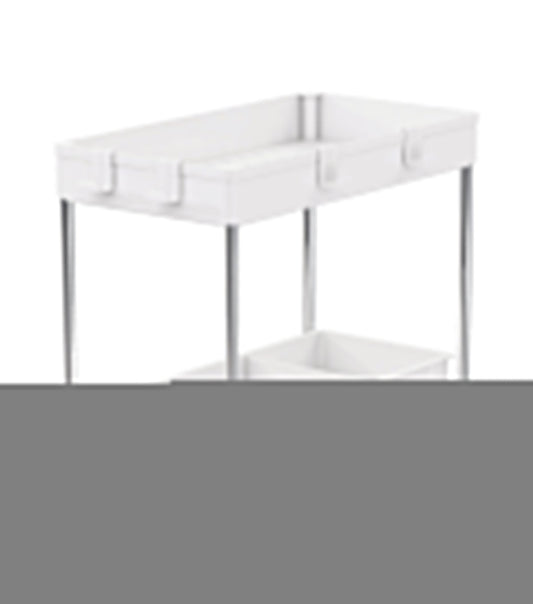 Simplify 16 x 9 White 2 Tier Multipurpose Storage Shelf