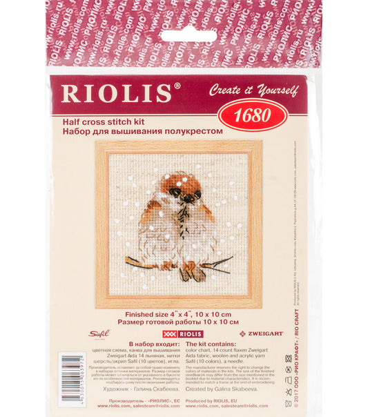 RIOLIS 4 Sparrow Create It Yourself Counted Cross Stitch Kit